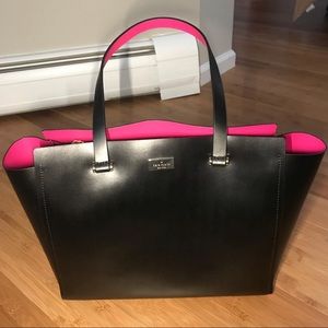 Kate Spade ♠️ Black and Pink Tote
